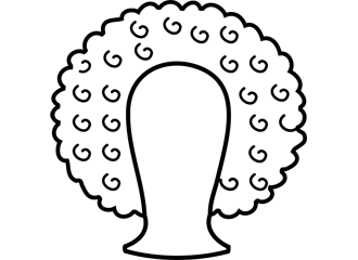 Witte Afro Pruiken