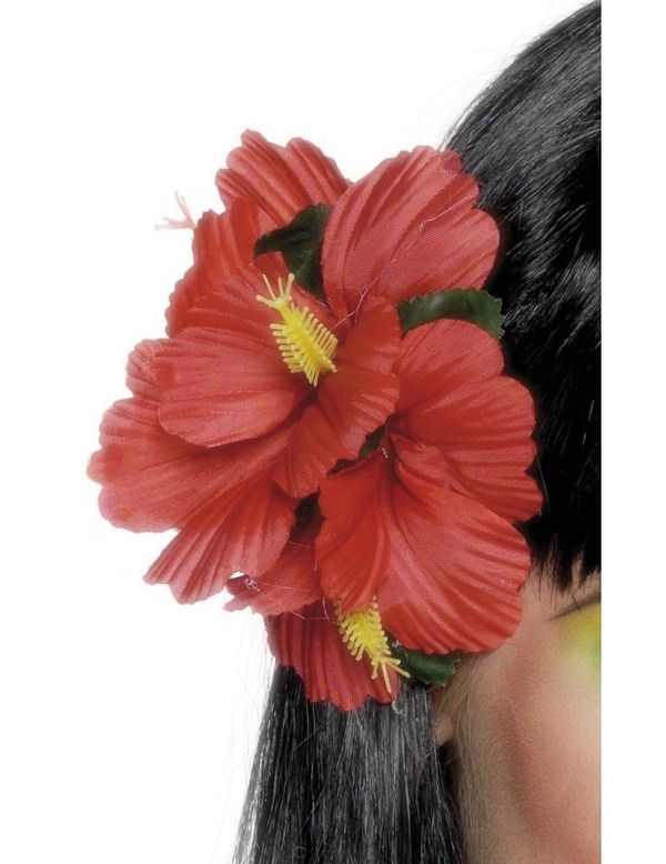 Hawaiiaanse Bloemenclip Rood