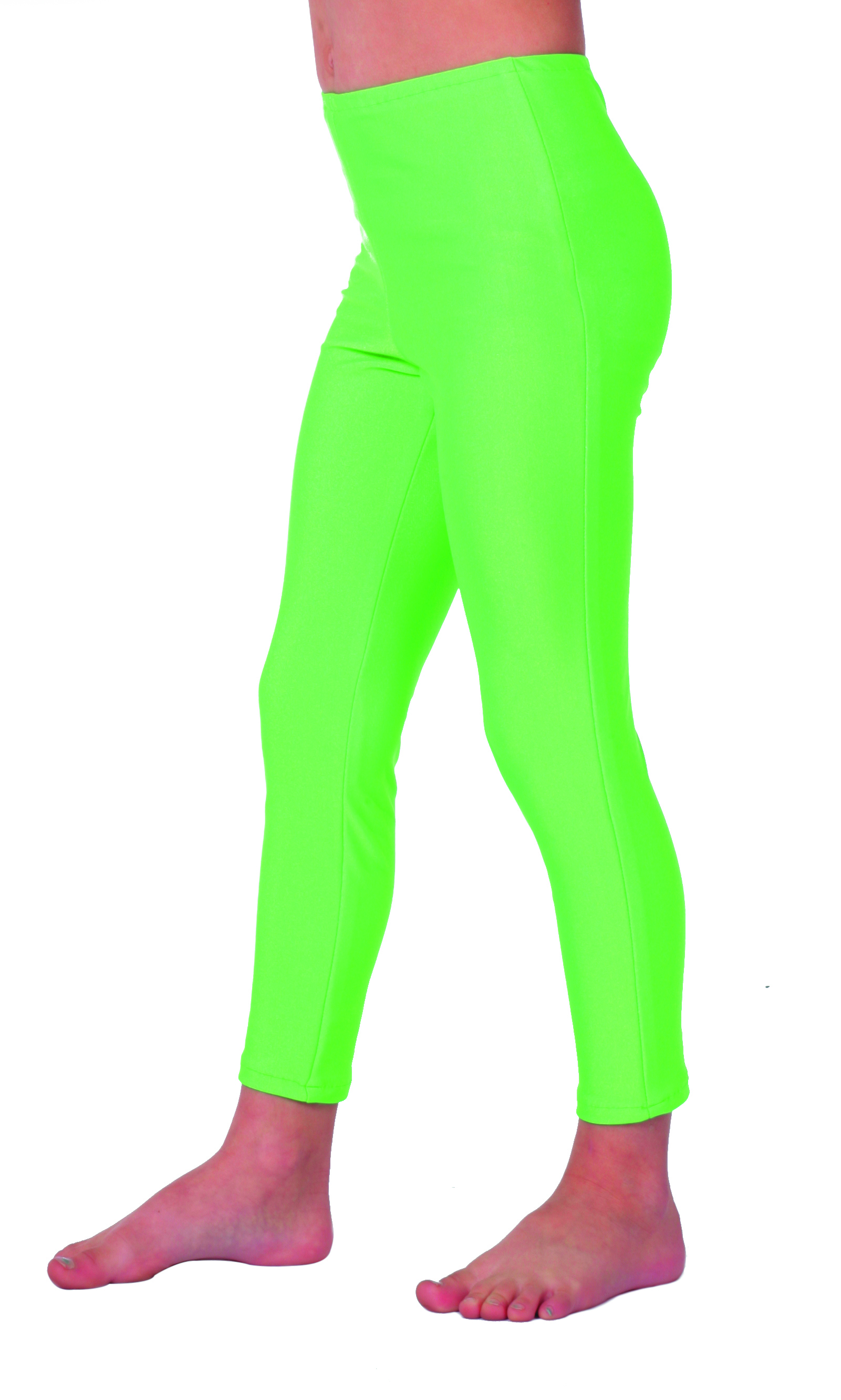 Neon Groene Disco Legging Kinderen Meisje