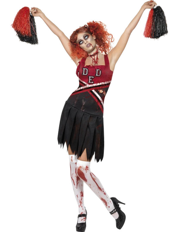 Horror Cheerleader Vrouw Kostuum