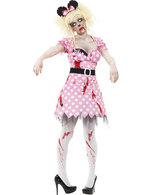 Volwassen Minnie Mouse Zombie Kostuum Vrouw