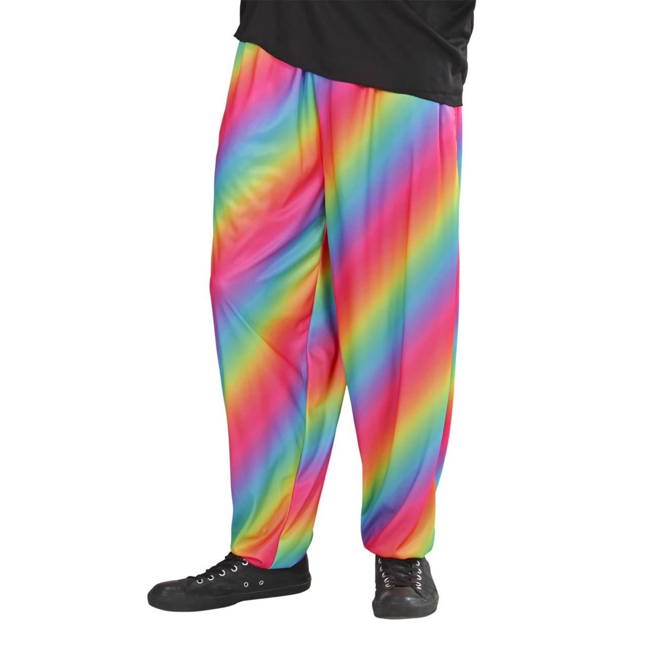 Baggy Broek 80s Regenboog Kleuren Man