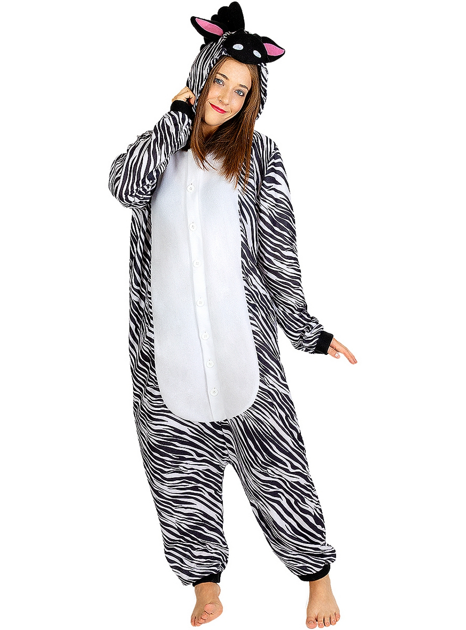 Duizelingwekkende Gestreepte Zebra Onesie Kostuum