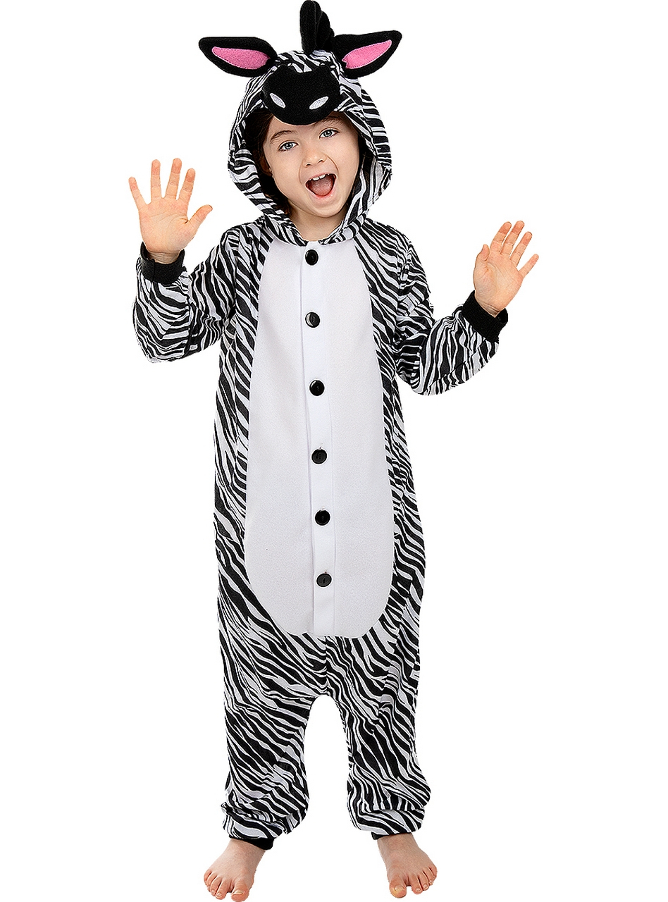 Willy De Zebra Onesie Kind Kostuum