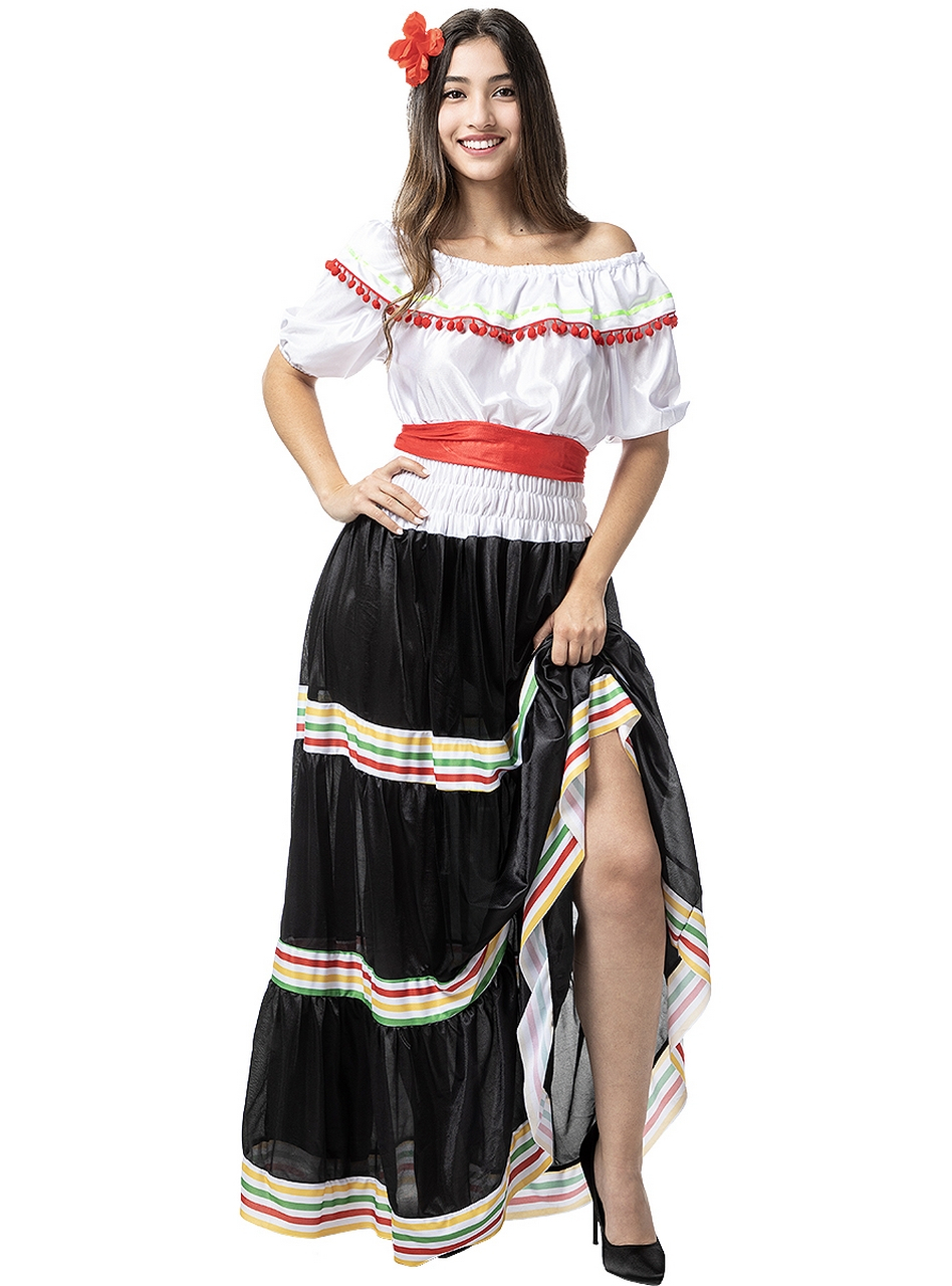 Bailarina De Mexico Vrouw Kostuum