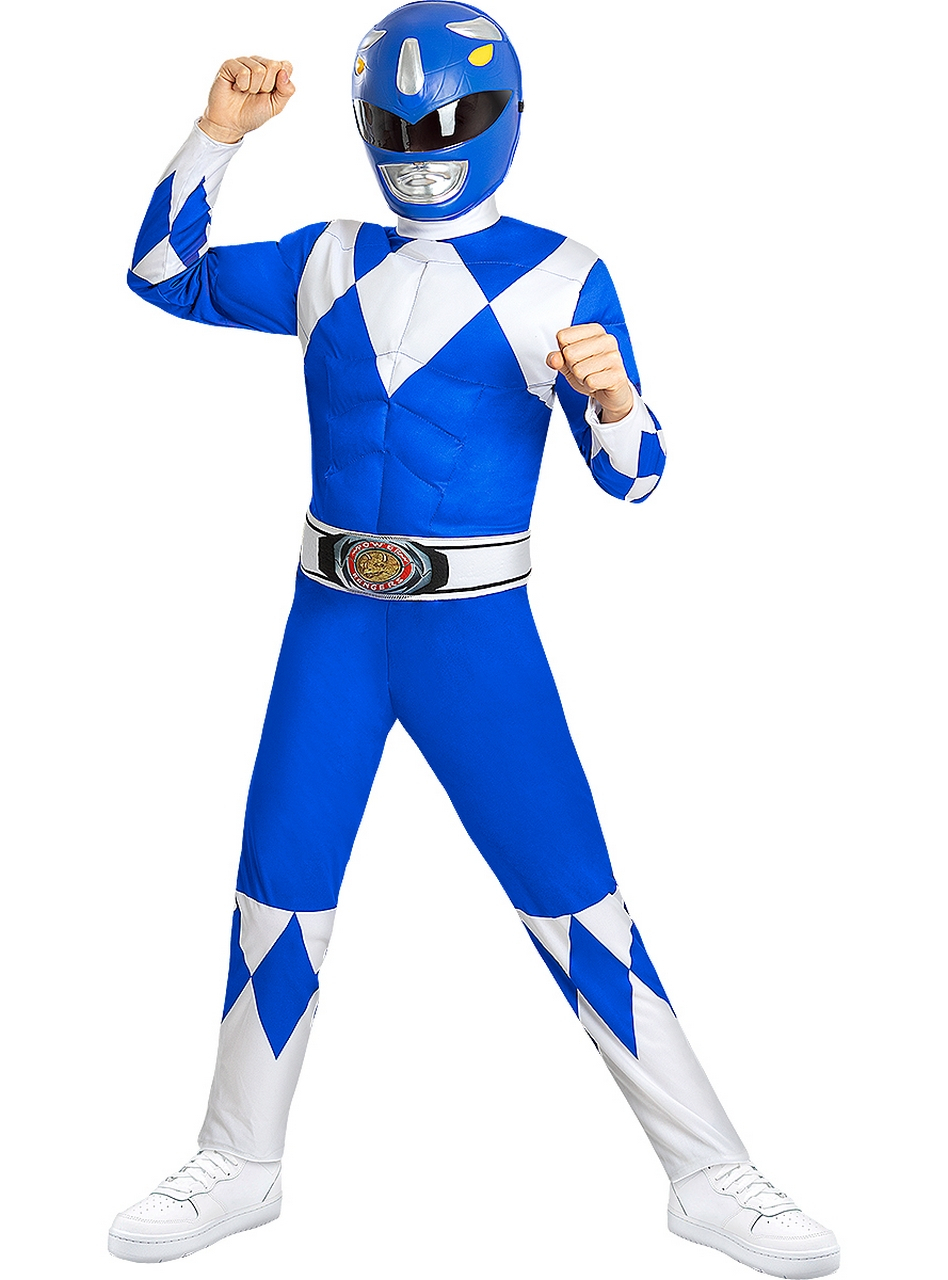 Blauwe Power Ranger Billy Kind Kind Kostuum