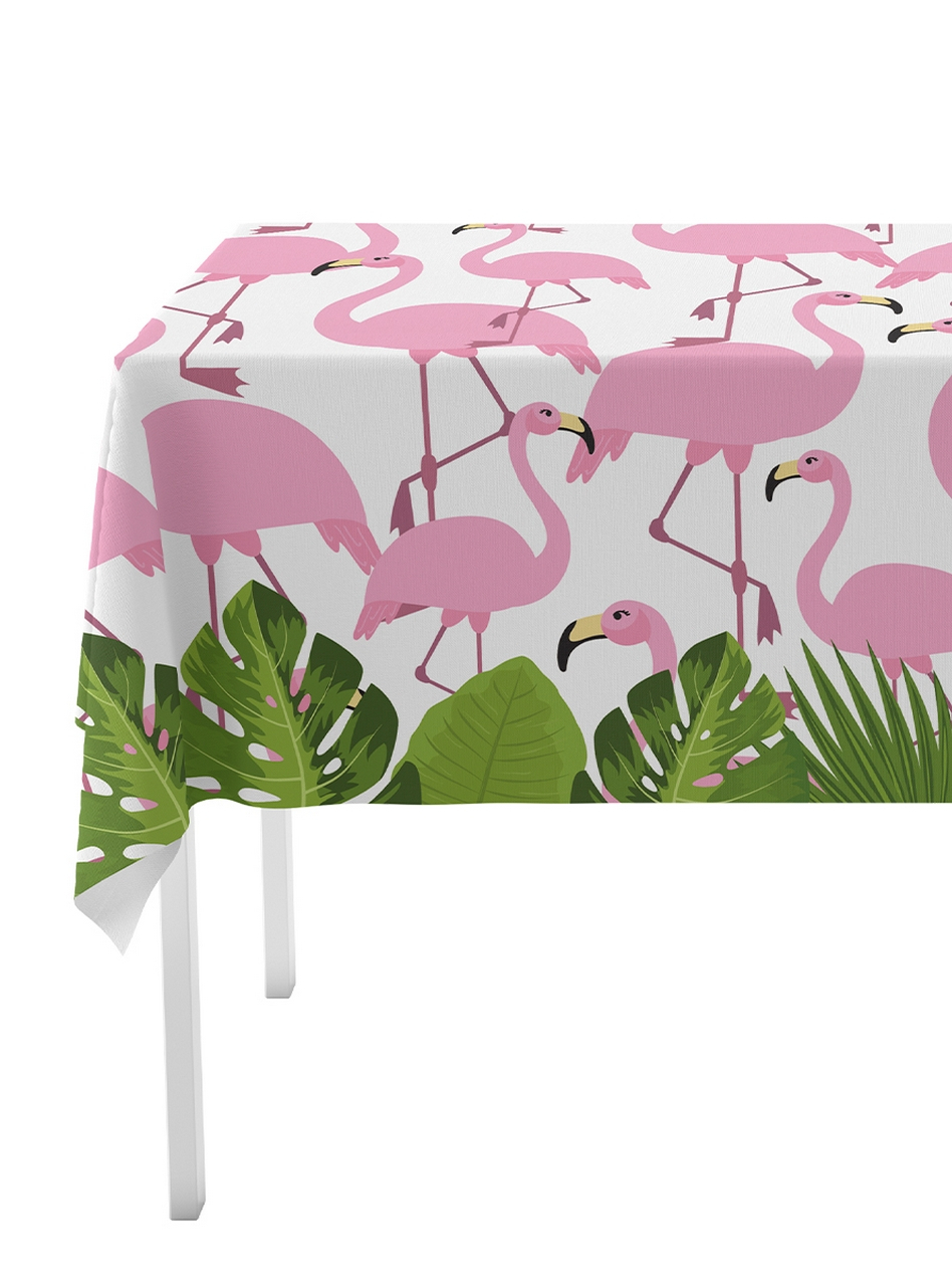 Caribisch Tafelkleed Tropical Flamingos 120 X 180cm