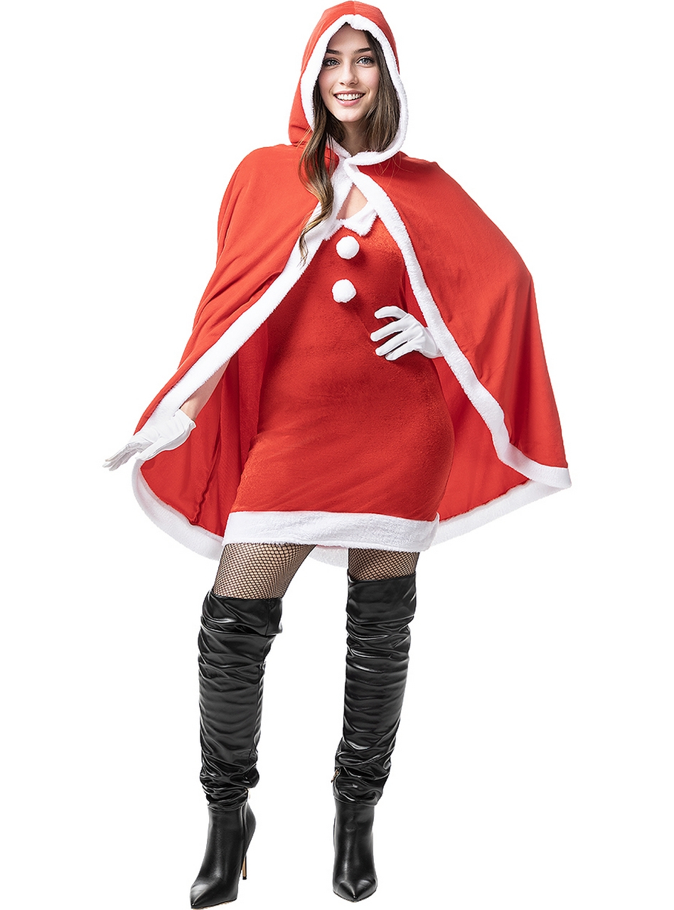 Mooie Kerst Cape Mrs Claus Vrouw