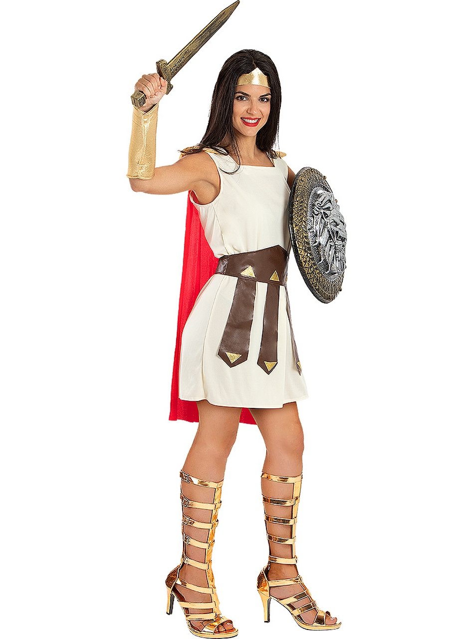 Onverslaanbare Romeinse Gladiator Achillia Vrouw Kostuum