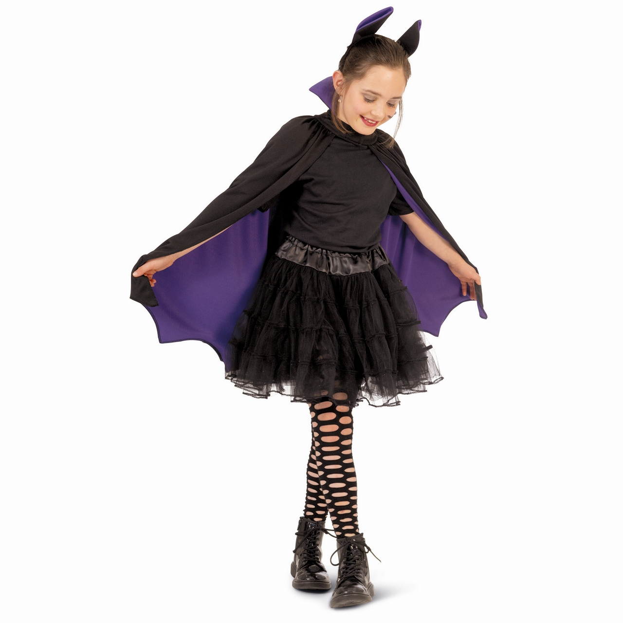 Vleermeisje Halloween Cape Met Hoofdband Kostuum