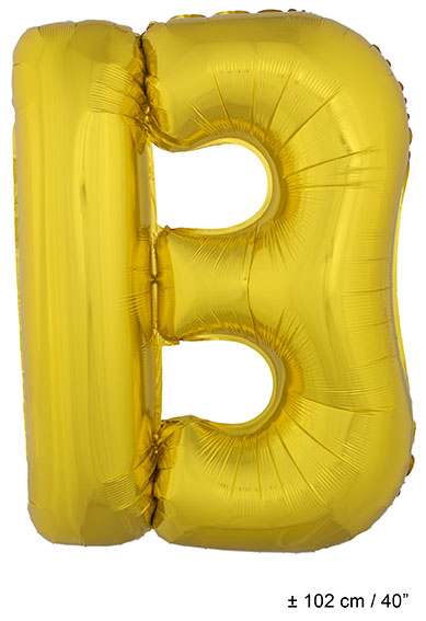 Folie Ballon Letter B Goud XL 102cm (Leeg)