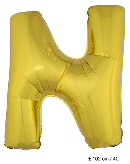 Folie Ballon Letter N Goud XL 102cm (Leeg)