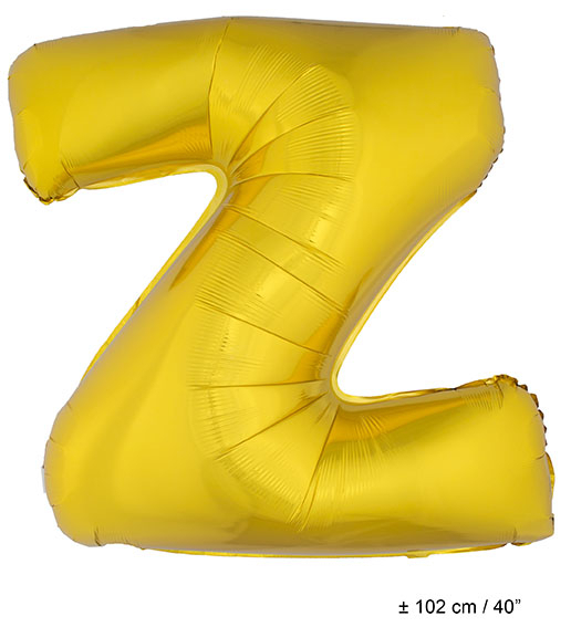 Folie Ballon Letter Z Goud XL 102cm (Leeg)