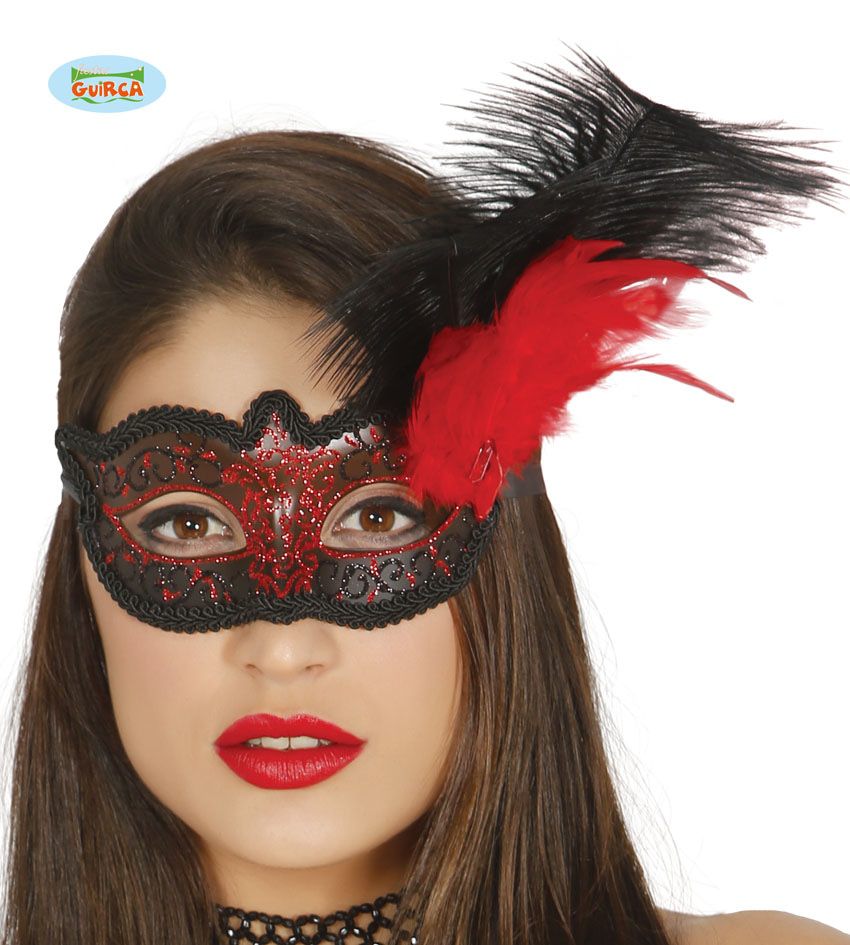 Oogmasker Met Veren Torcello