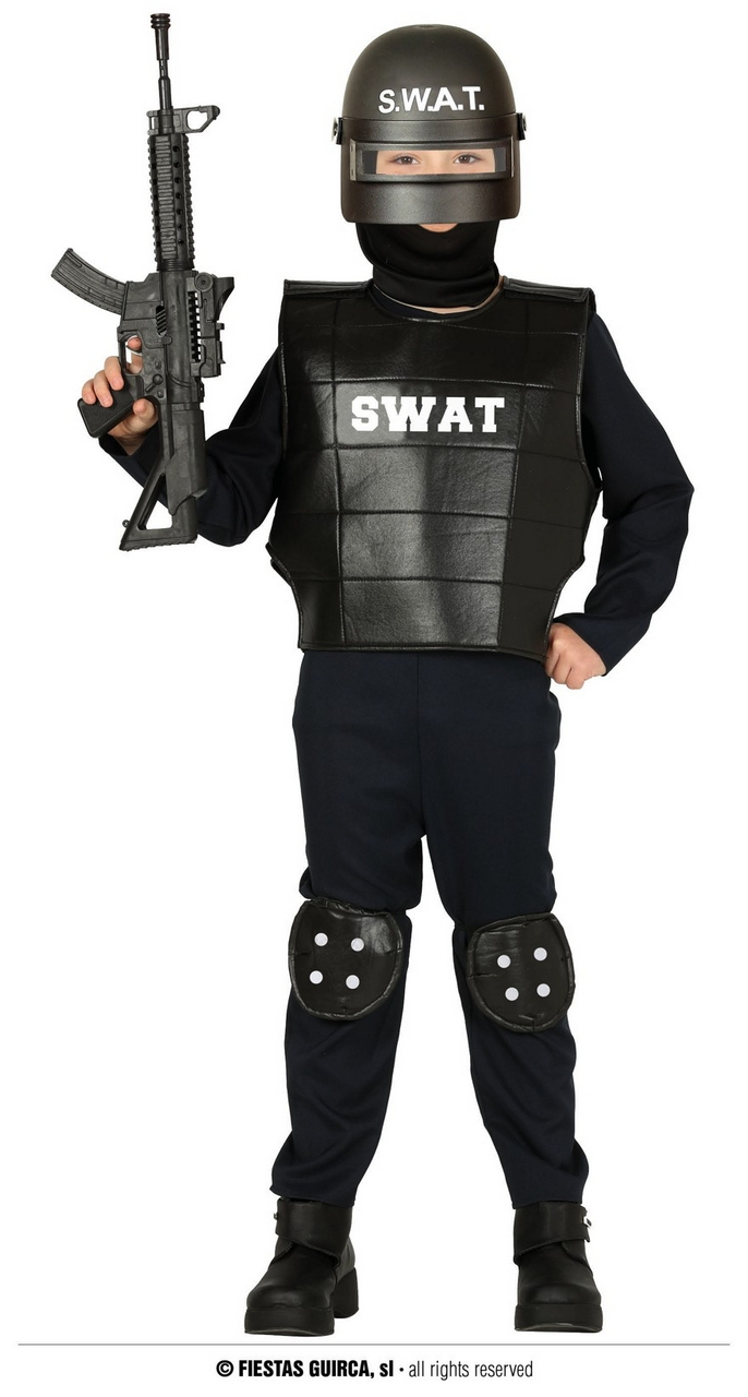 Swat Officier Geen Half Werk Kind Kostuum