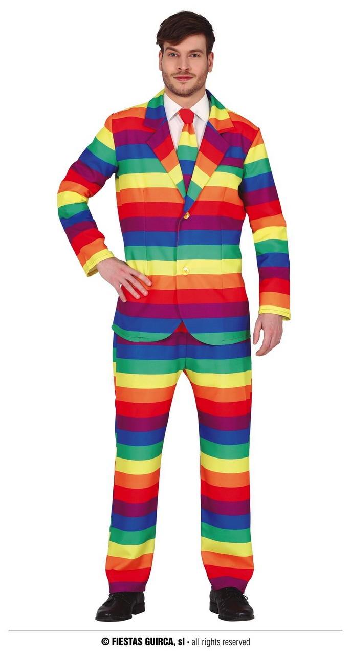 Regenboog Pride To Be Striped Man Kostuum