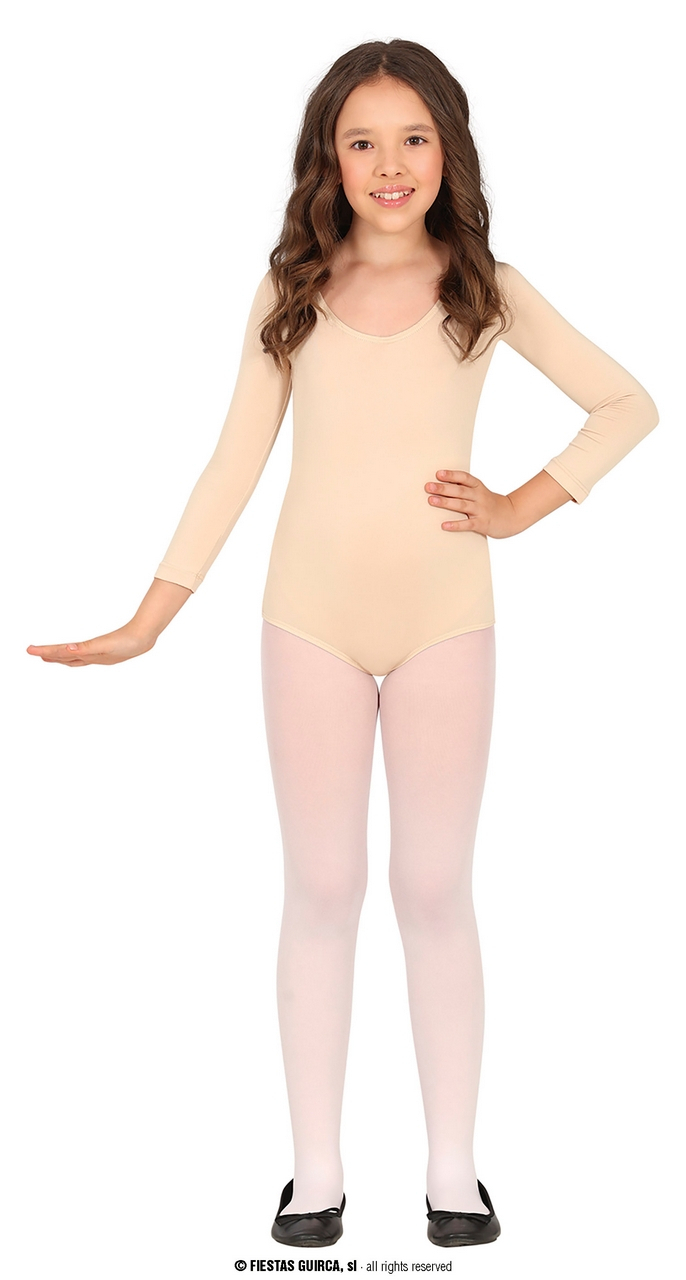 Gymnastiek Bodysuit Kind Beige Meisje Kostuum