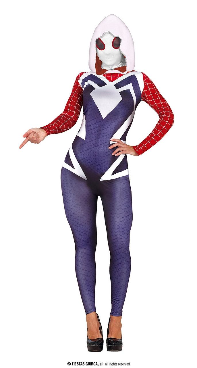 Mysterieuze Spiderlady Superheldin Vrouw Kostuum