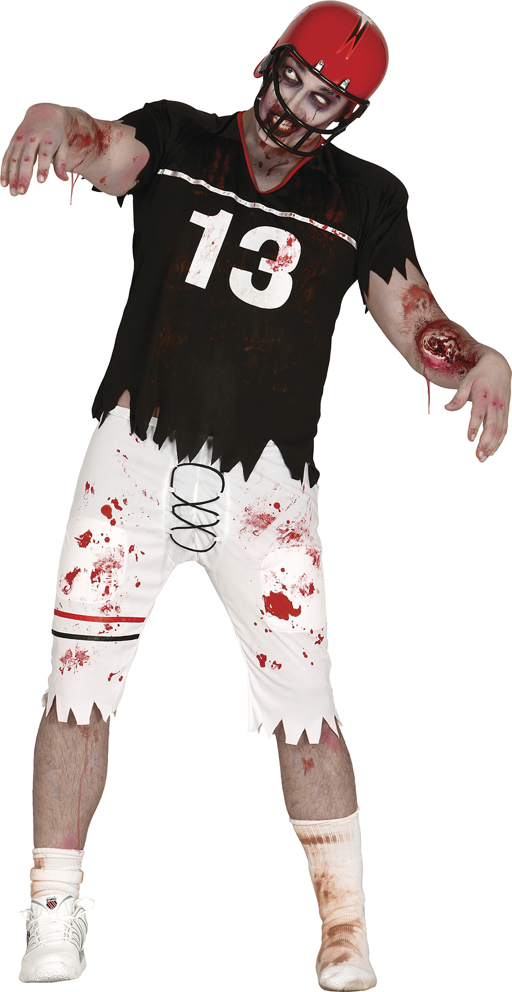 Zombie Football Speler Nummer 13 Man Kostuum