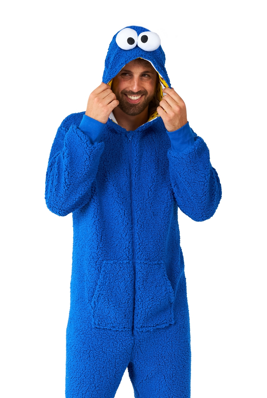 Cookie Monster Sesamstraat Onesie Kostuum