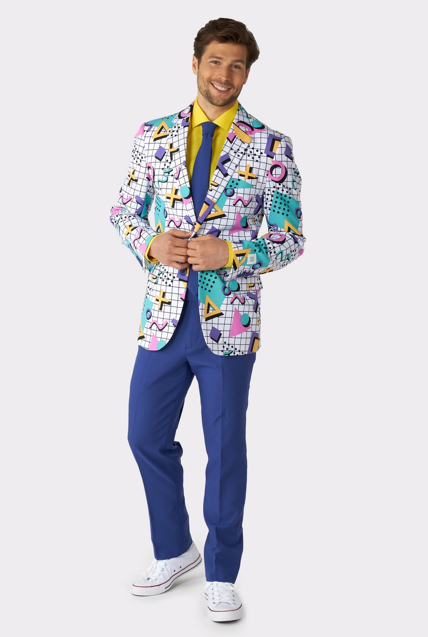 90s Memphis Master Saved By The Bell Opposuit Man Kostuum