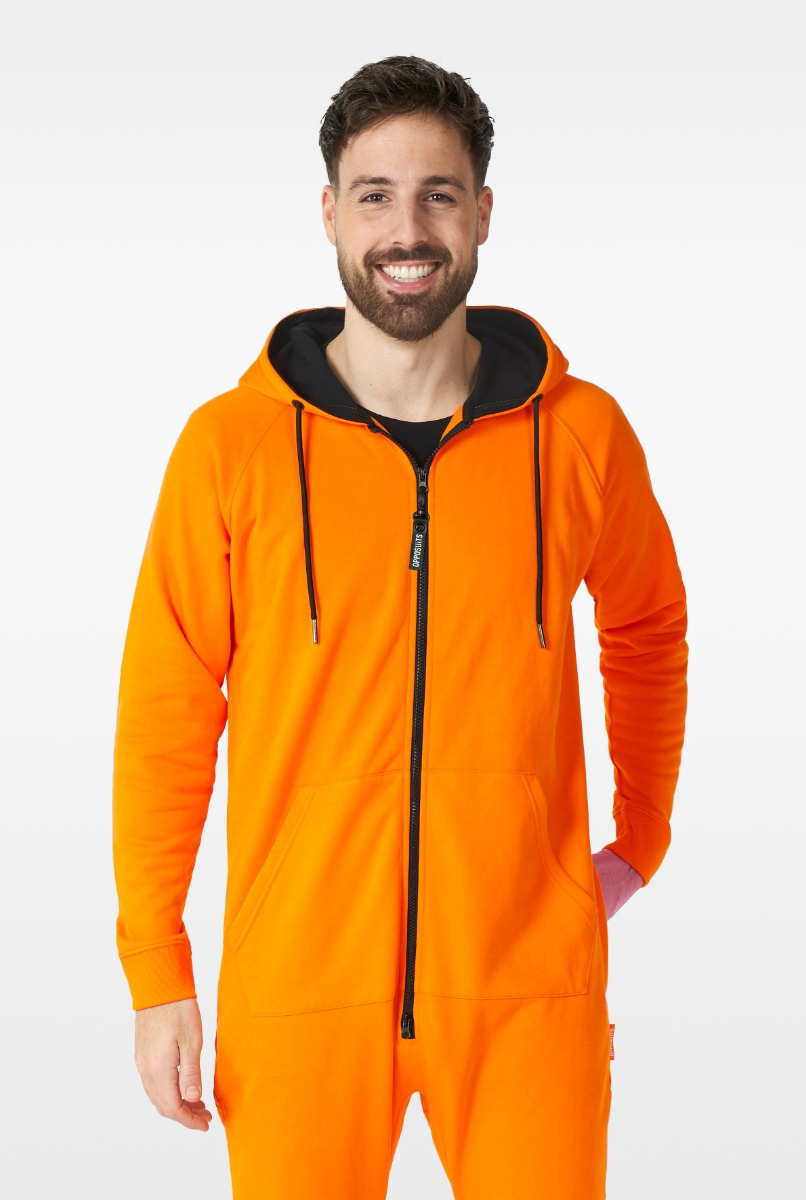 The Orange Hooded Onesie Man Kostuum