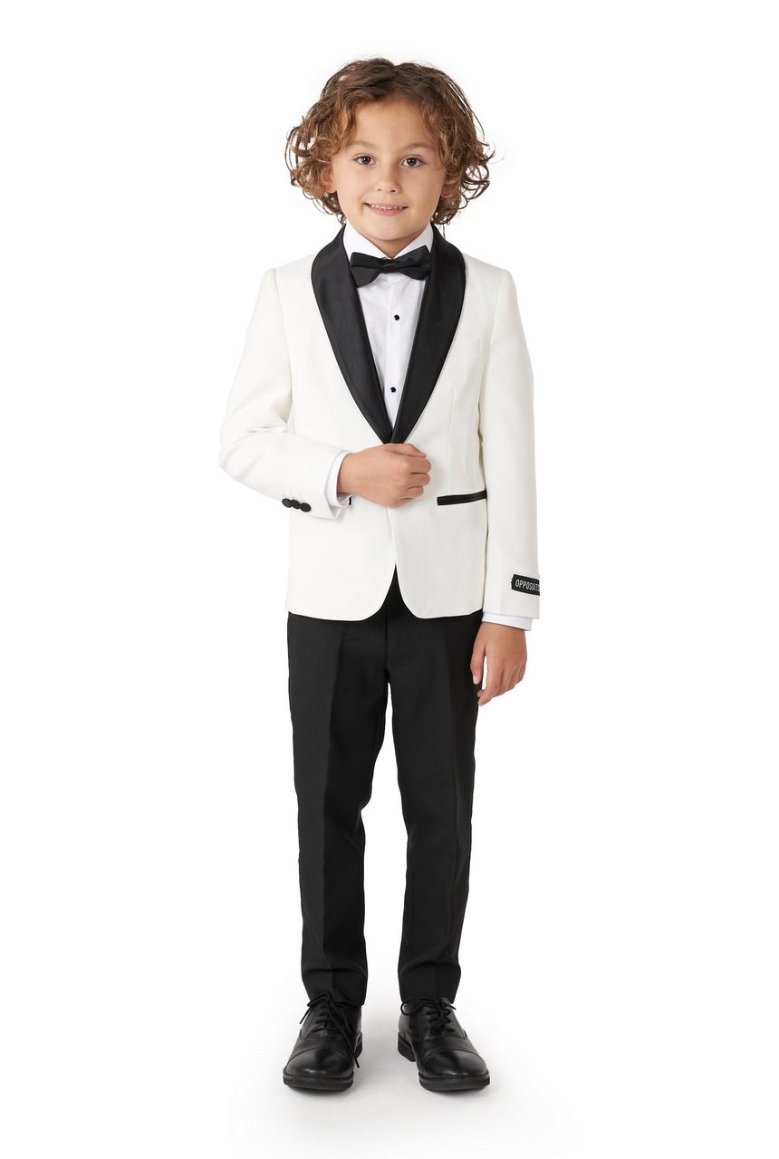 Boys To Men Pearly White Opposuit Jongen Kostuum