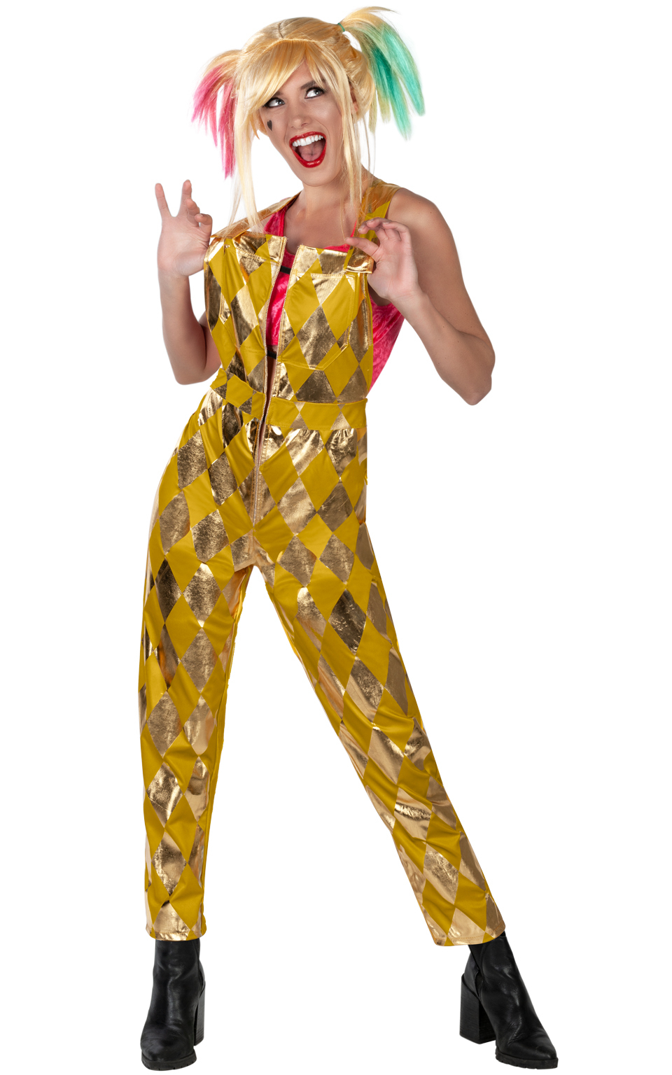 Harley Quinn Jumpsuit Vrouw Kostuum