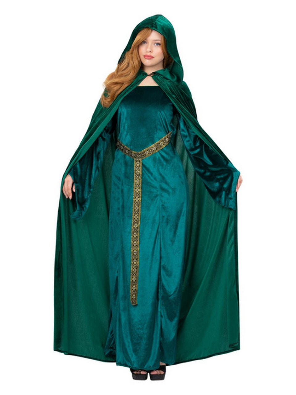 Luxe Groene Cape Dame Van Adel Norah Vrouw