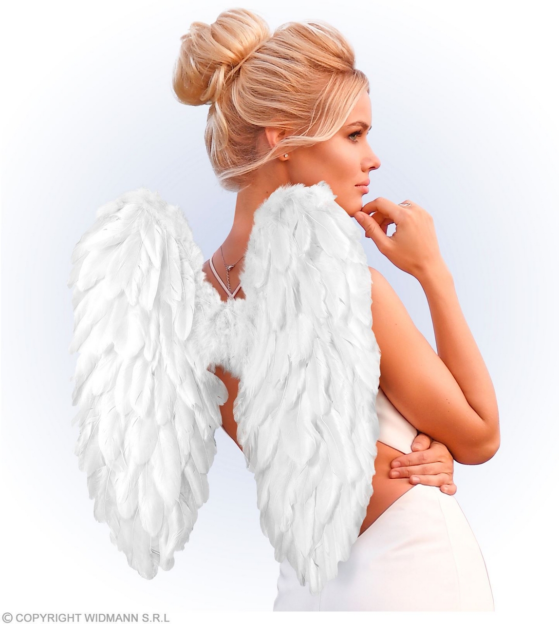 Angel Wings Wit Met Veren