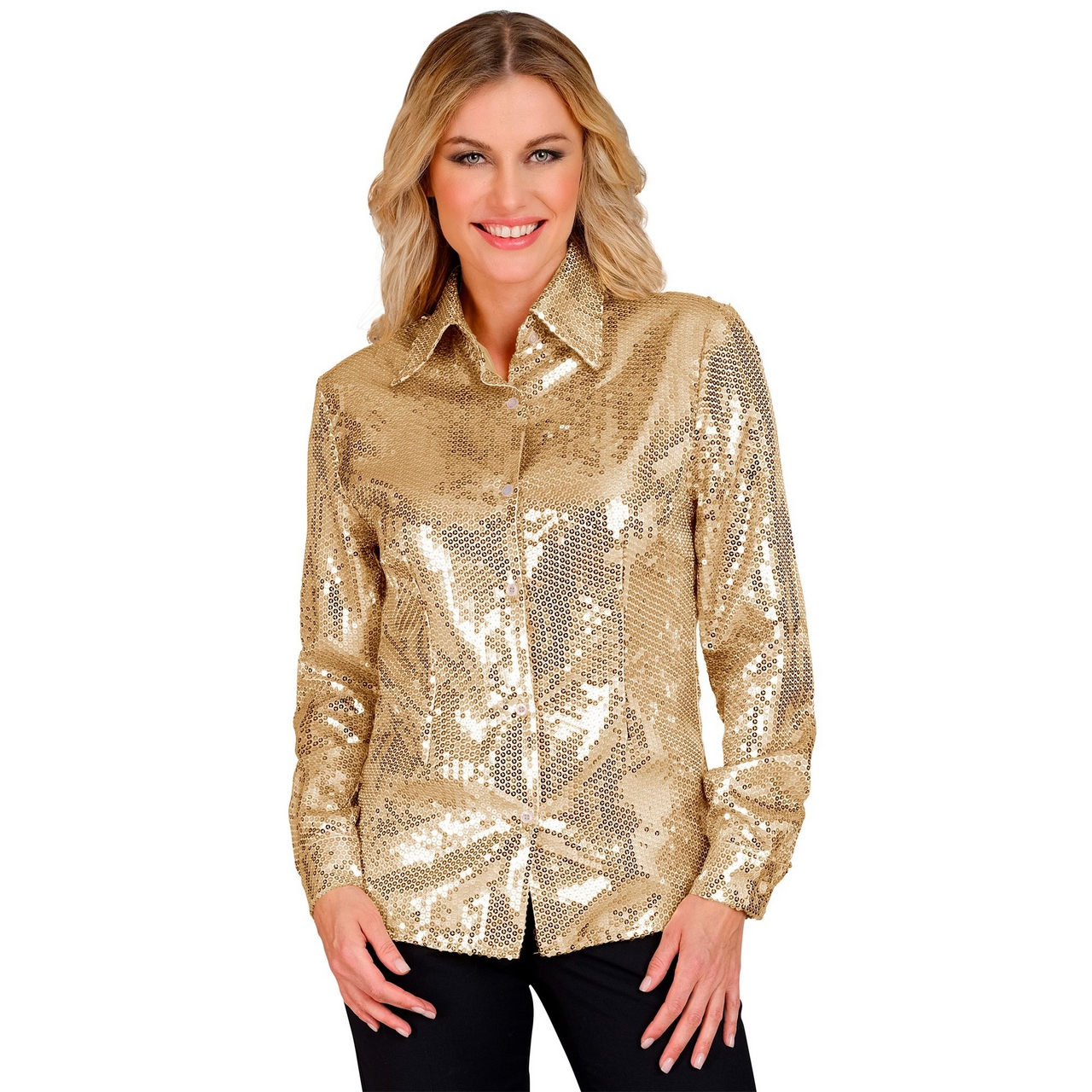 Pailletten Blouse Goldnight Vrouw