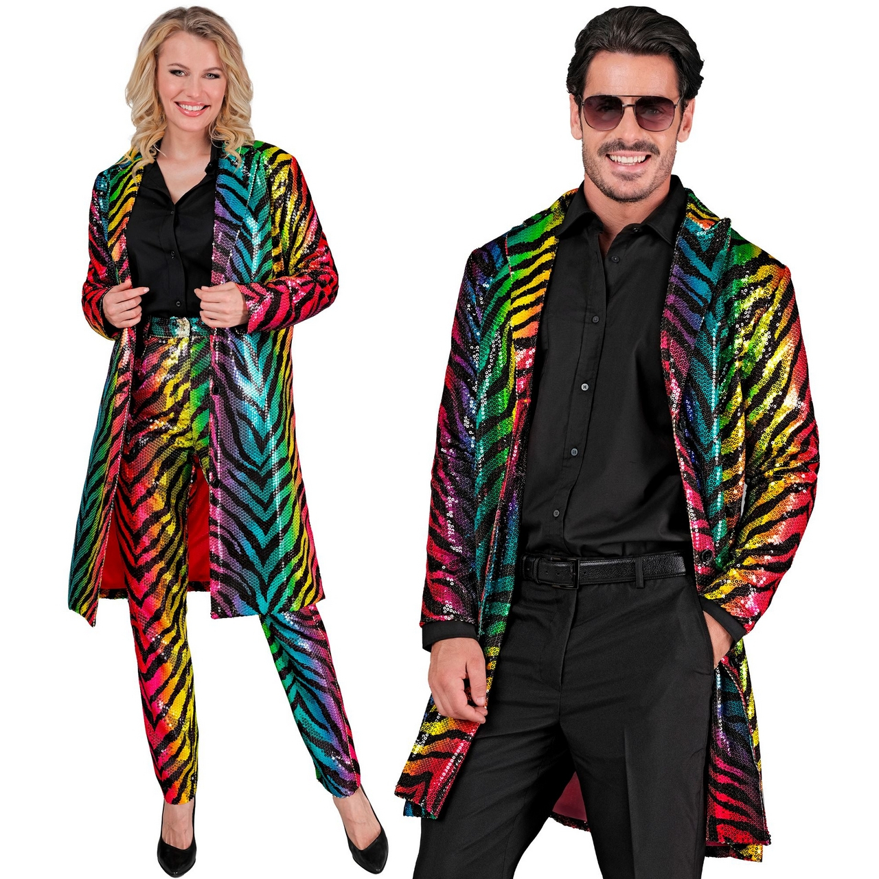 Pailletten Jas Rainbow Party Tiger