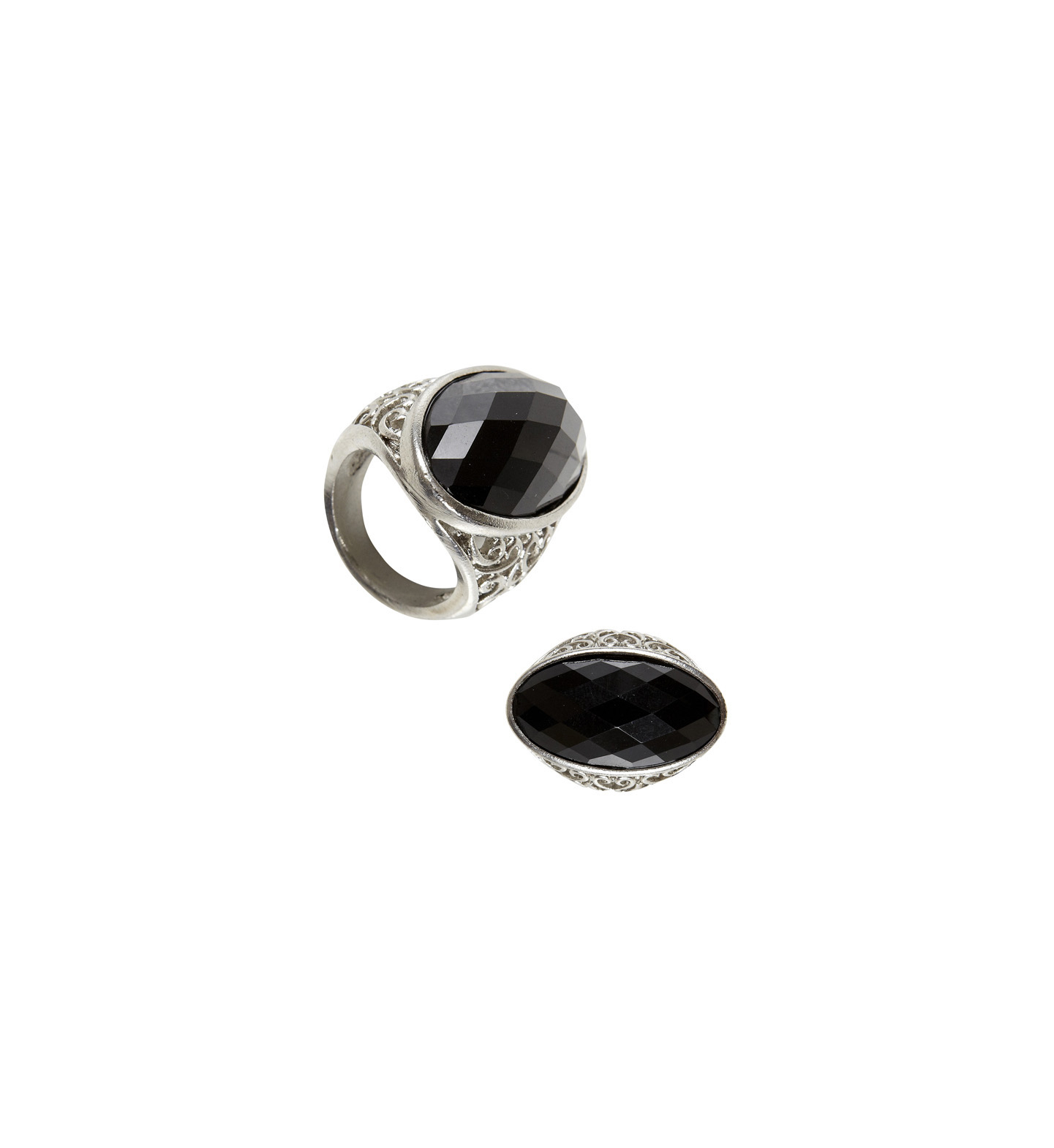 Gentleman Ring Gothic Met Zwarte Steen