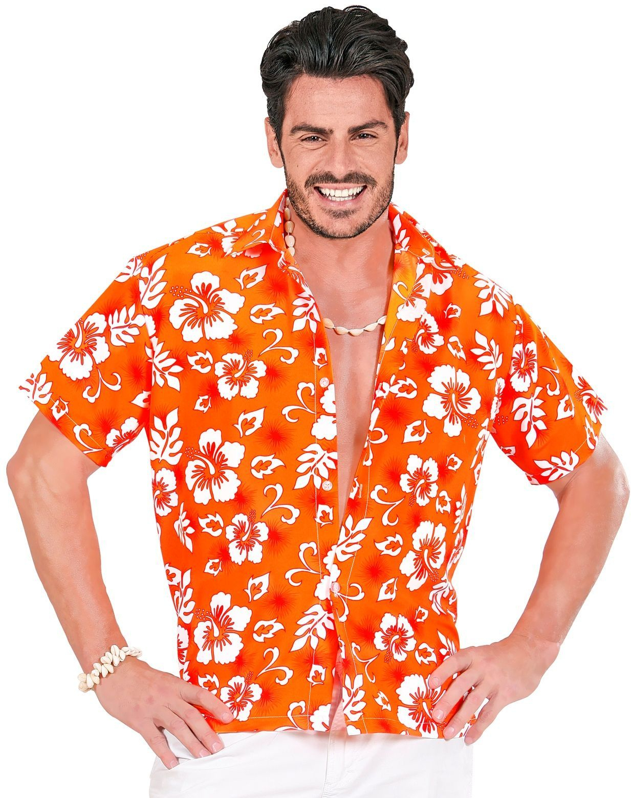 Hawaii Shirt Oranje Man