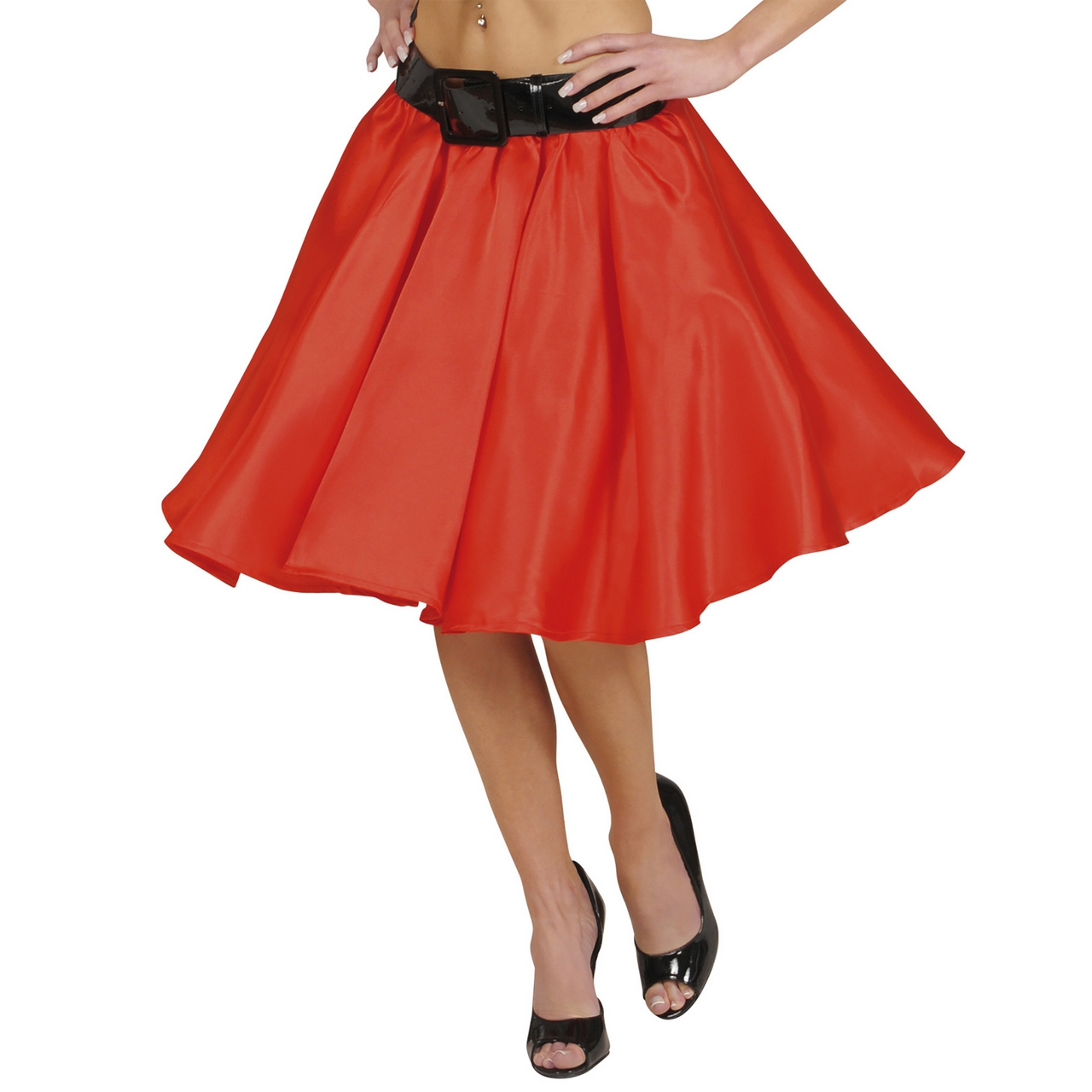 Satijnen Rokje Met Petticoat, Rood Vrouw