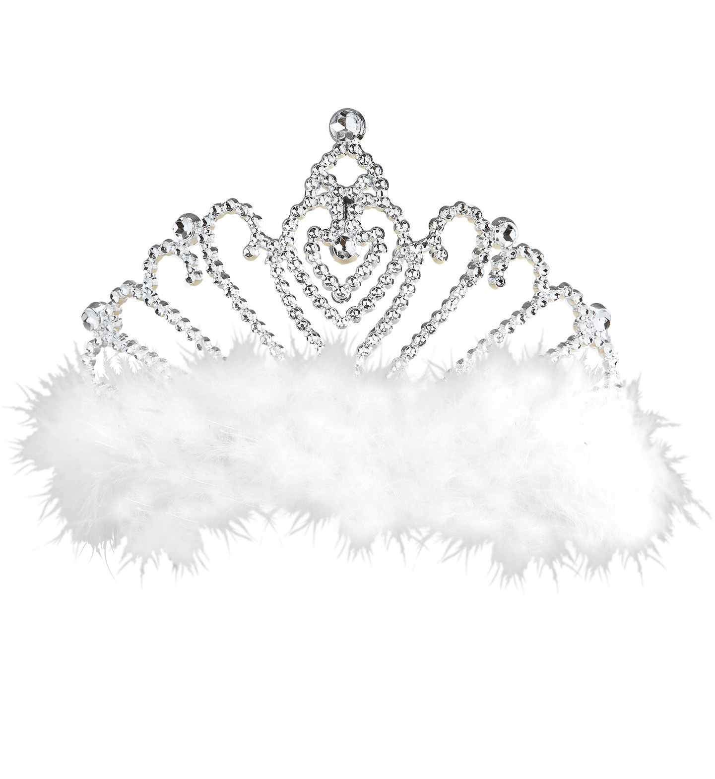 Prinsessen Tiara Met Witte Marabou