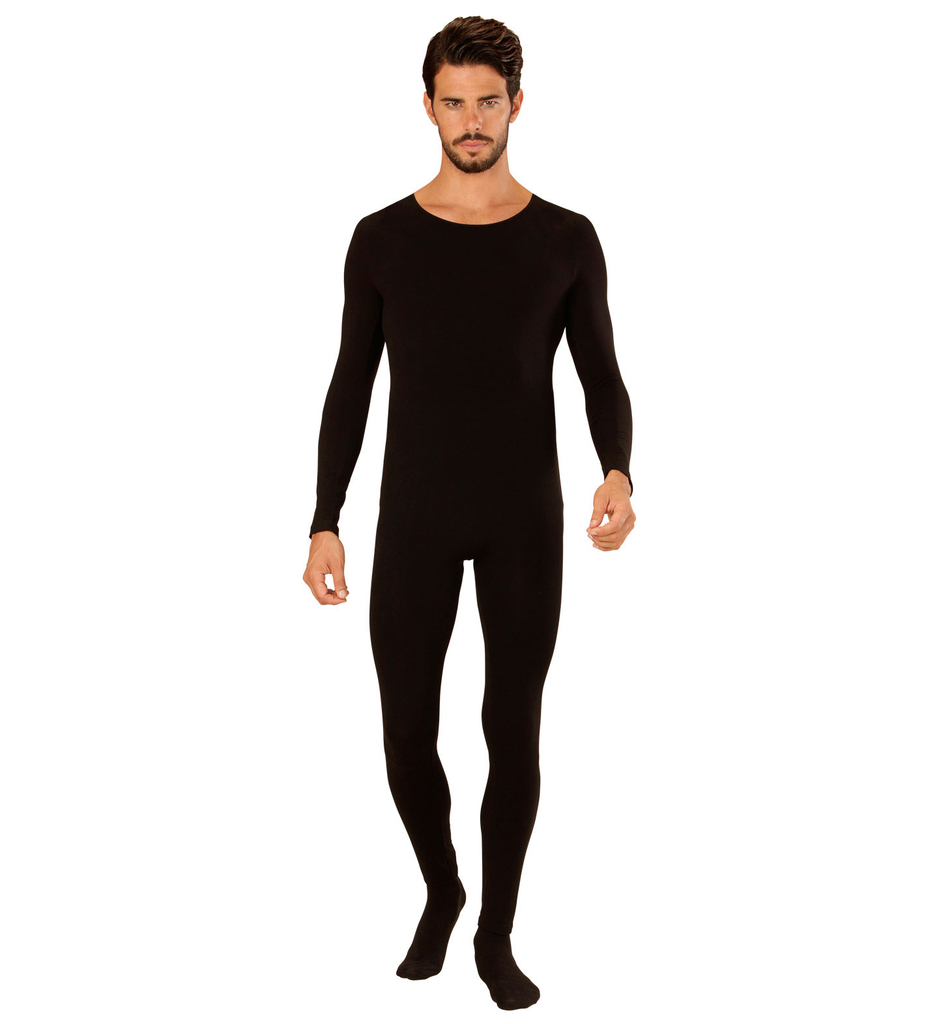 Unicolor Bodysuit Zwart Man Kostuum