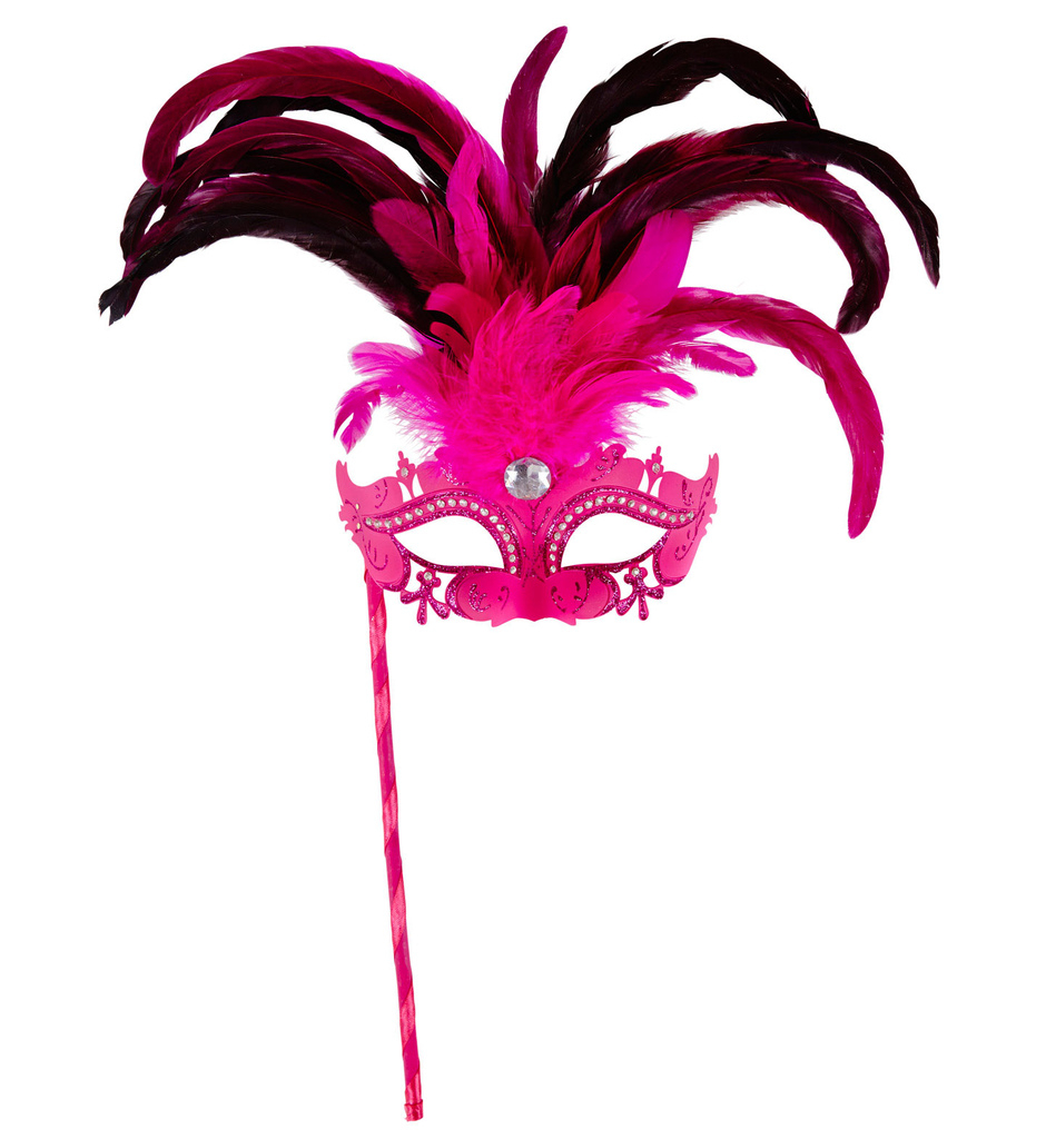 Gedistingeerd Oogmasker Met Stokje, Roze Luxe Versie