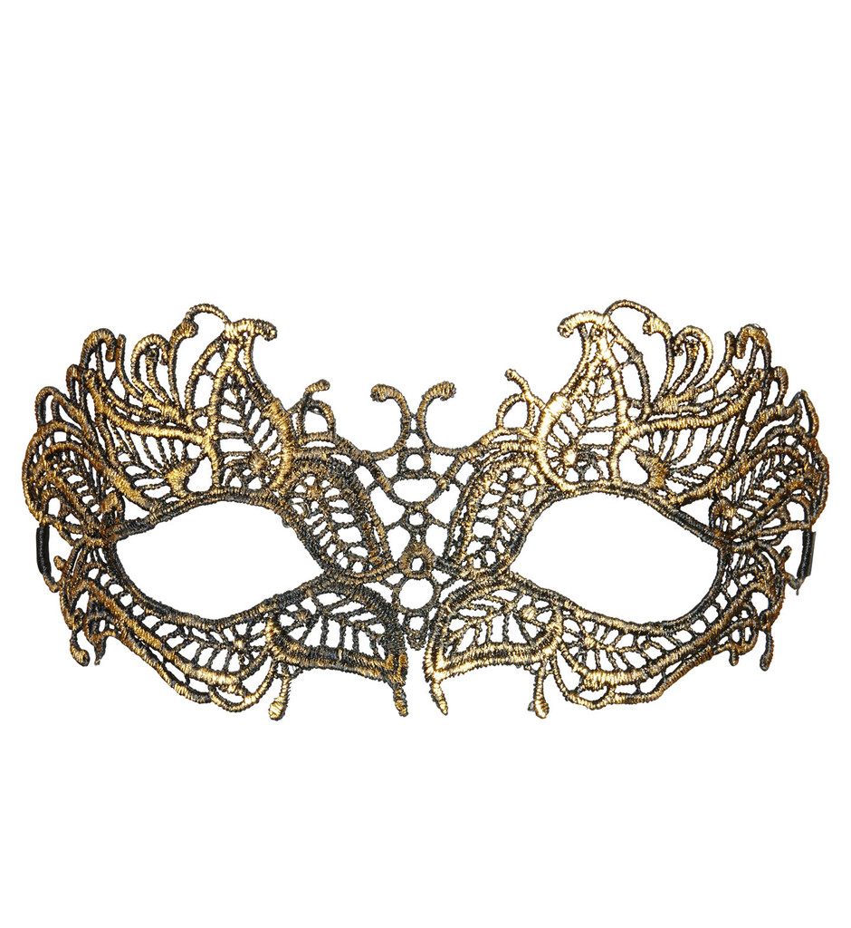 Fantasia Oogmasker Kant, Antiek Goud