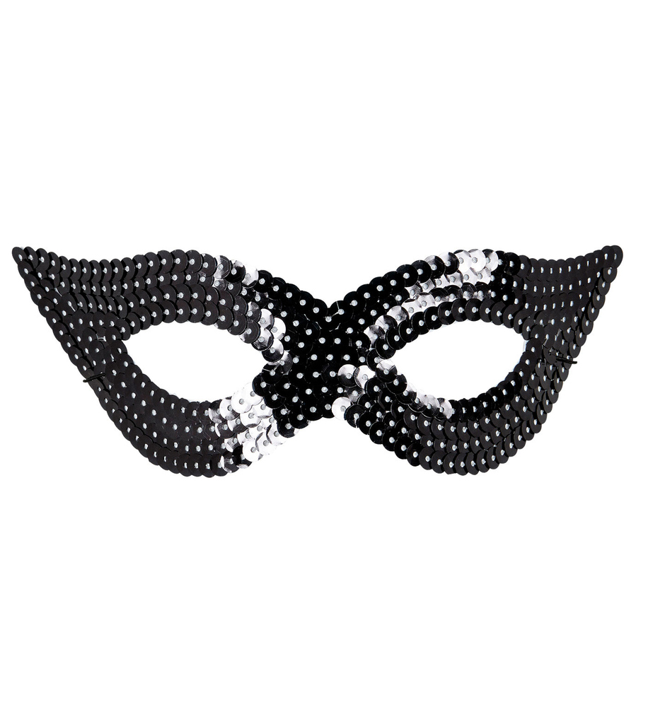 Erotica Oogmasker Pailletten, Zwart