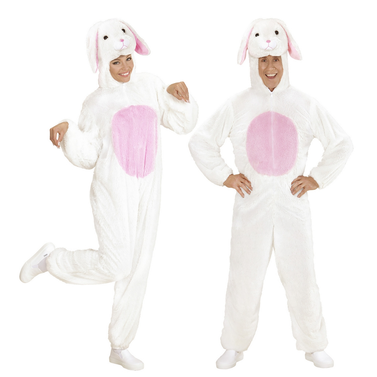 Dieren Onesie Pluche Konijn Wit Kostuum