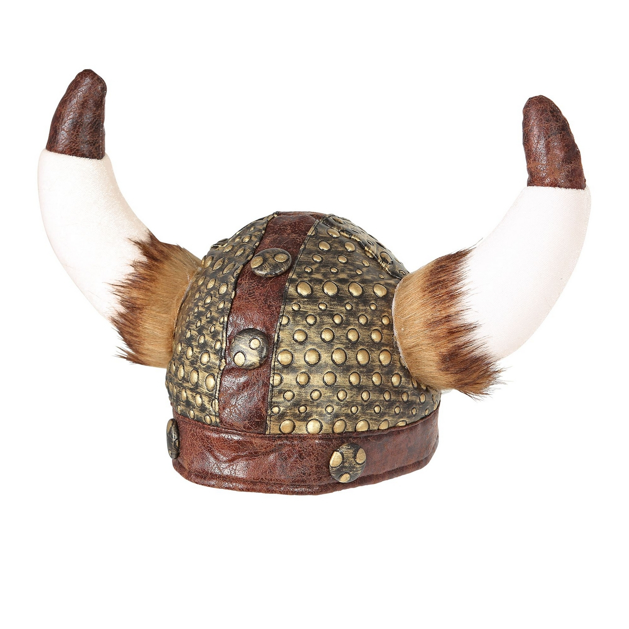 Viking Helm Met Horens En Vacht