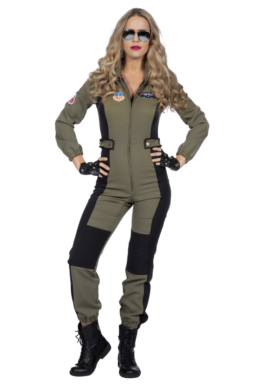 Maverick Top Piloot F35 Straaljager Vrouw Kostuum