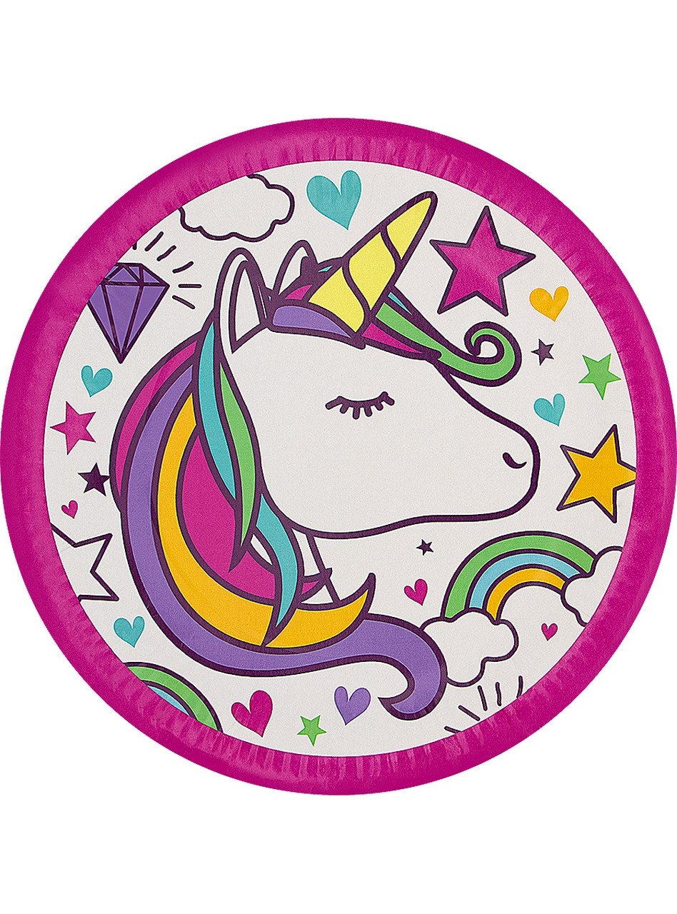 Lovely Unicorn Bord 23 Centimeter 8 Stuks