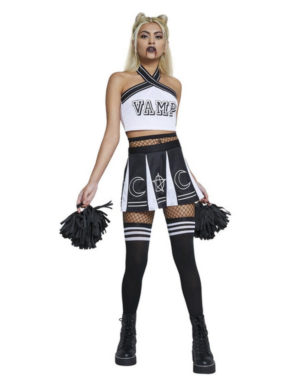 Cheerleader Van Het Vamp Team Vrouw Kostuum