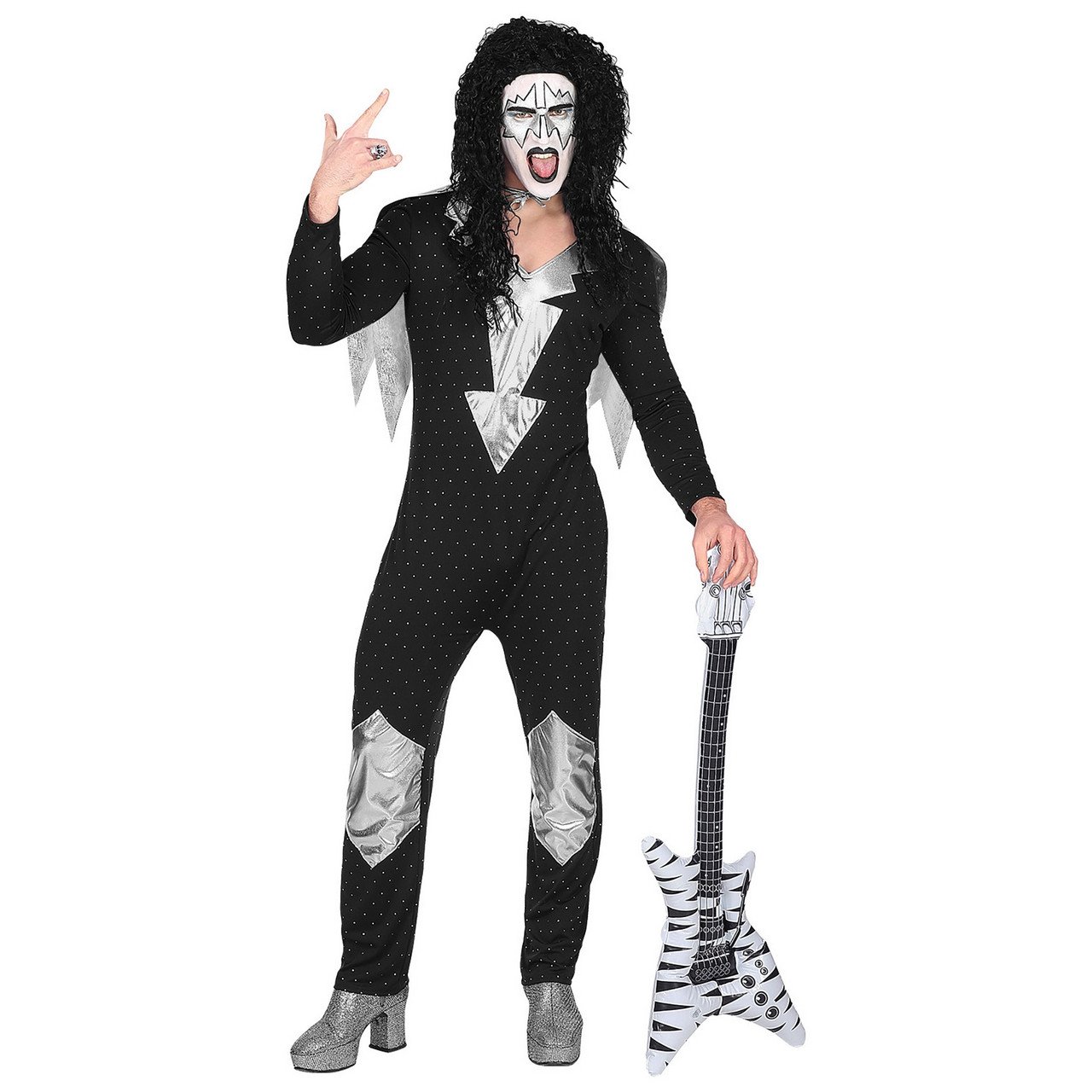 Heavy Metal Rock Star Kiss Man Kostuum