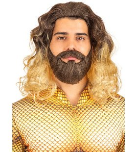 Aquaman Koning Van De Zee Pruik Met Baard