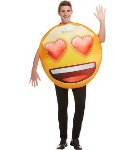 Smoorverliefde Oog-Hartjes Emoji Kostuum