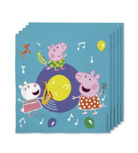 16 Peppa Pig Servetten, 33 X 33cm