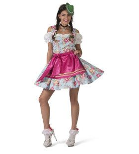 Tiroler Dirndl Rosalinde Vrouw Kostuum